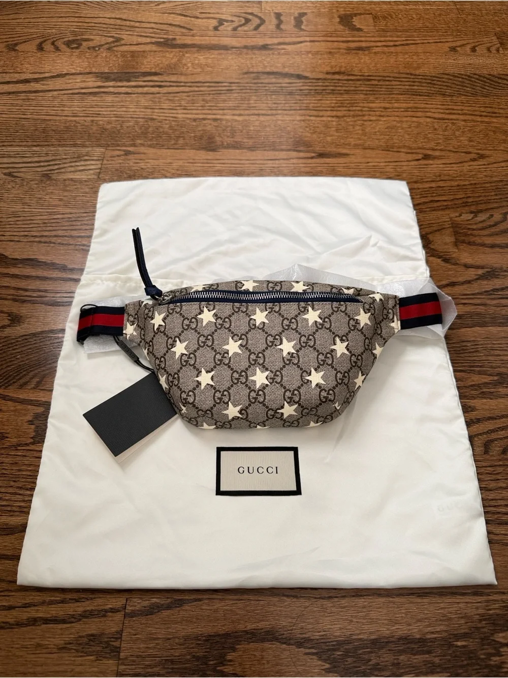 NEW Gucci Children’s Supreme GG Print Star Canvas Waist Belt Bag